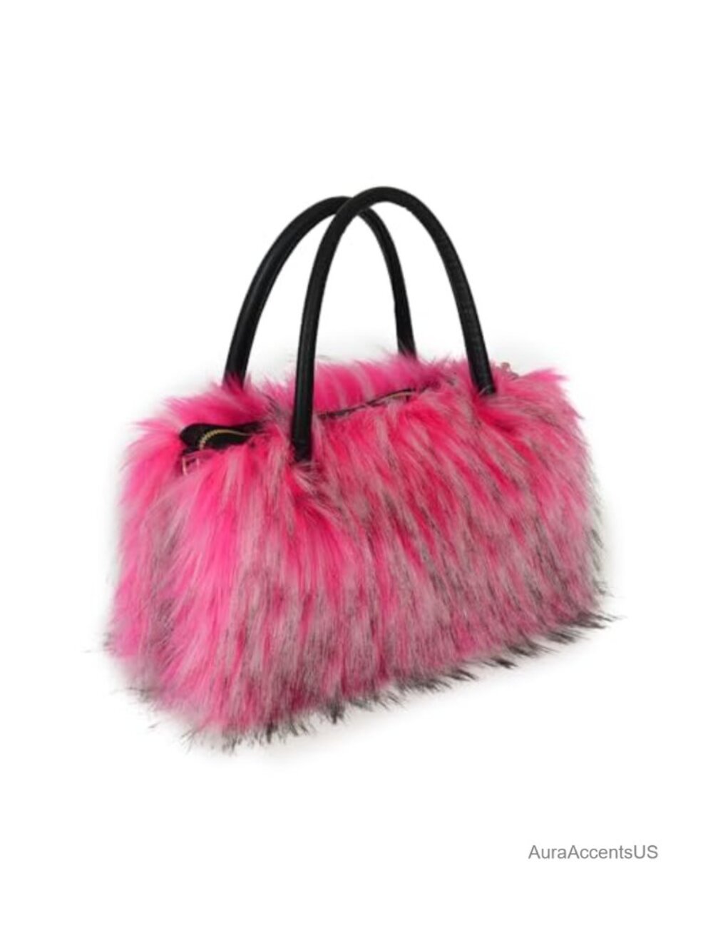 Faux Fur Shoulder Bag Furry Purse Crossbody Handbag with Strap